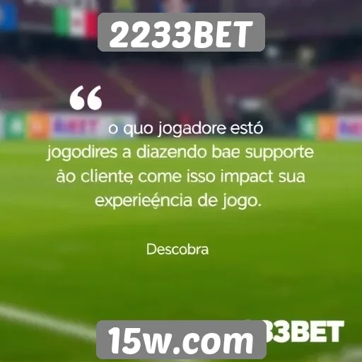 Opiniões de jogadores sobre o suporte ao cliente da 2233BET